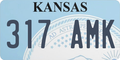 KS license plate 317AMK