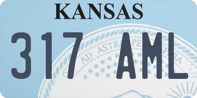 KS license plate 317AML