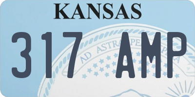 KS license plate 317AMP