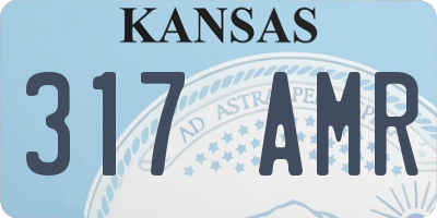 KS license plate 317AMR