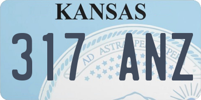 KS license plate 317ANZ
