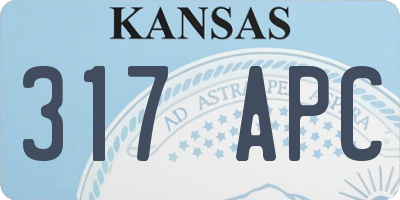 KS license plate 317APC