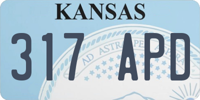KS license plate 317APD
