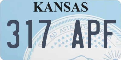 KS license plate 317APF