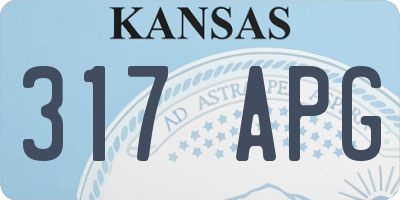 KS license plate 317APG