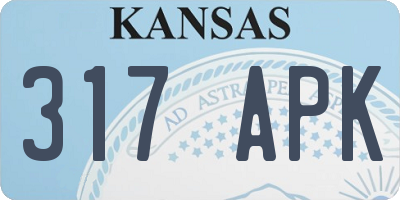 KS license plate 317APK
