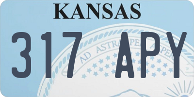 KS license plate 317APY