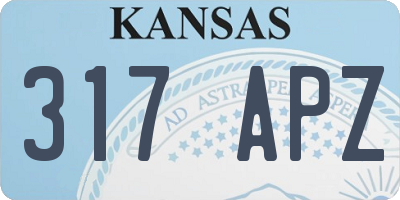 KS license plate 317APZ