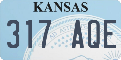 KS license plate 317AQE