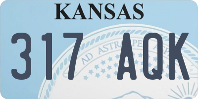 KS license plate 317AQK