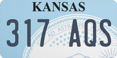 KS license plate 317AQS