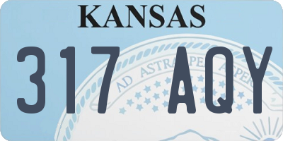 KS license plate 317AQY