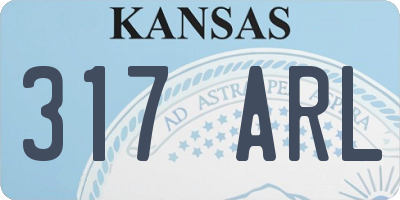 KS license plate 317ARL