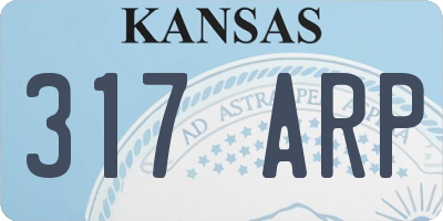 KS license plate 317ARP