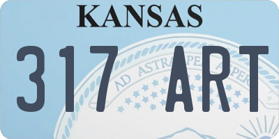 KS license plate 317ART