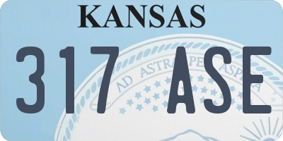 KS license plate 317ASE