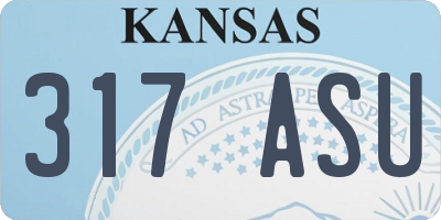 KS license plate 317ASU
