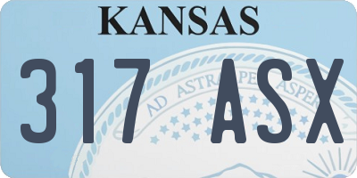 KS license plate 317ASX