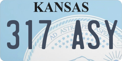 KS license plate 317ASY