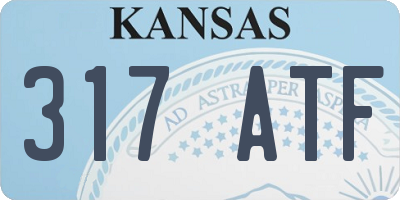 KS license plate 317ATF