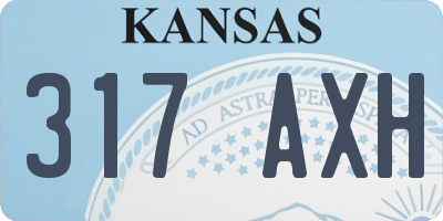 KS license plate 317AXH