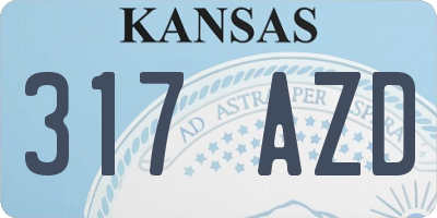 KS license plate 317AZD