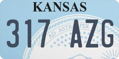 KS license plate 317AZG