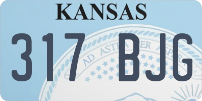 KS license plate 317BJG