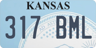 KS license plate 317BML