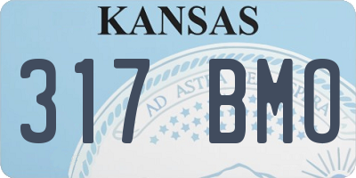 KS license plate 317BMO