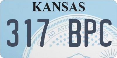 KS license plate 317BPC