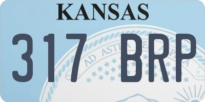 KS license plate 317BRP