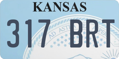 KS license plate 317BRT