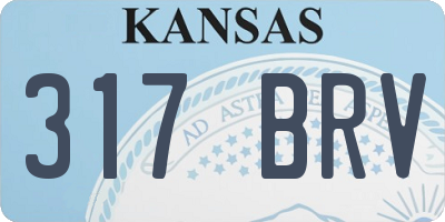 KS license plate 317BRV