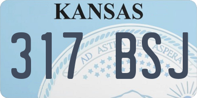 KS license plate 317BSJ