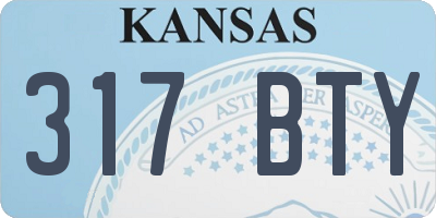 KS license plate 317BTY