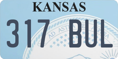 KS license plate 317BUL