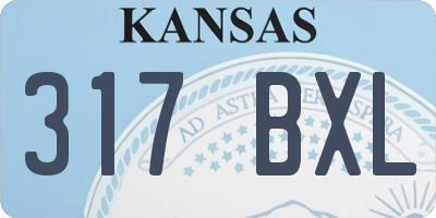KS license plate 317BXL