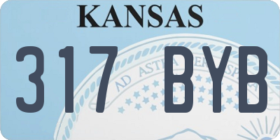 KS license plate 317BYB