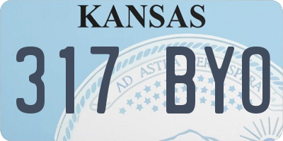 KS license plate 317BYO