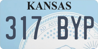 KS license plate 317BYP