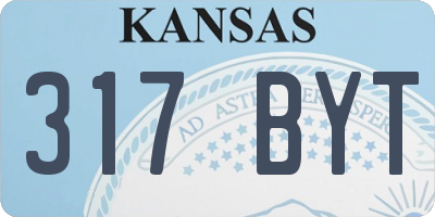 KS license plate 317BYT
