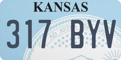 KS license plate 317BYV