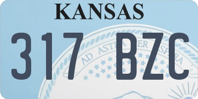 KS license plate 317BZC