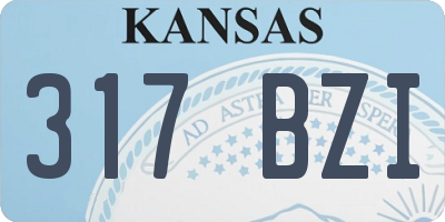 KS license plate 317BZI