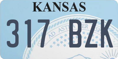 KS license plate 317BZK