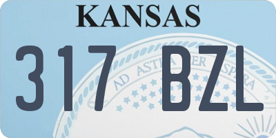 KS license plate 317BZL
