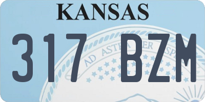 KS license plate 317BZM
