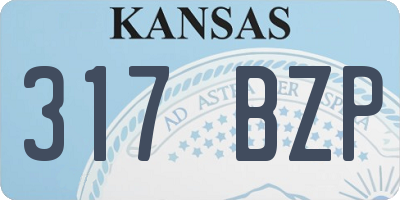 KS license plate 317BZP