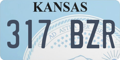 KS license plate 317BZR